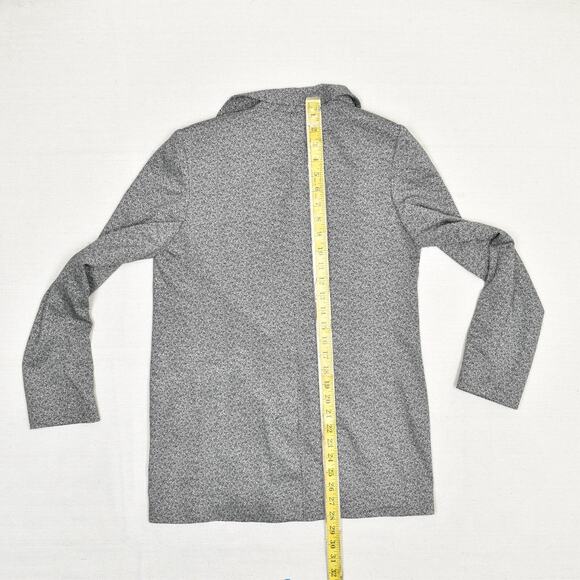 Express Women's One Button Blazer Jacket Geometric Cotton Blend Gray Size S - Picture 5 of 8